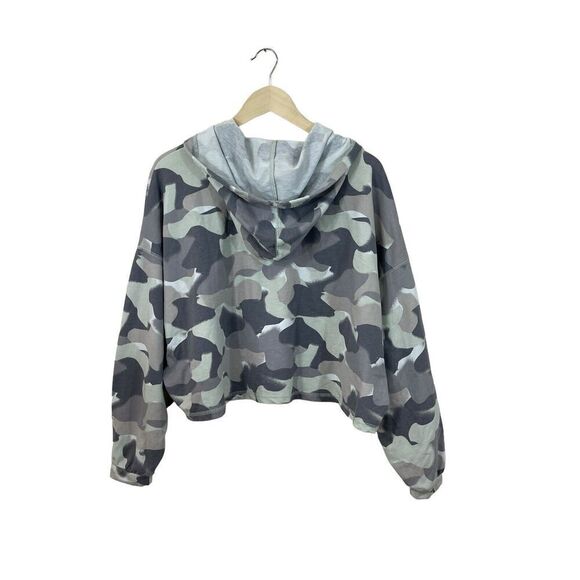 Z Supply Medium Rowan Camo Hoodie Crop Camoflauge Cotton Blend Womens - Picture 13 of 16